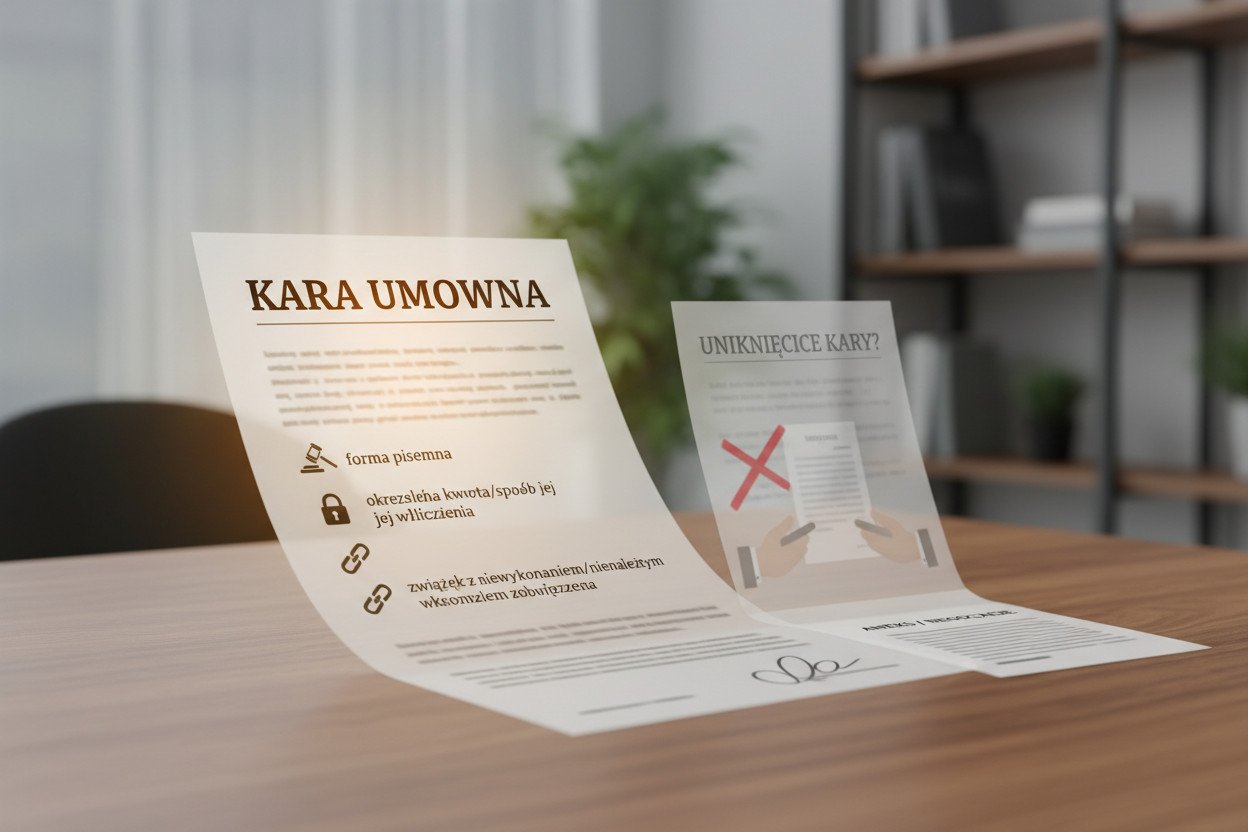 Czym jest kara umowna w umowie i jakie warunki musi spełniać