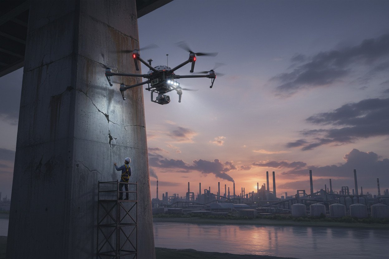 Drony inspekcja — gdzie maszyny zastępują człowieka na rusztowaniu