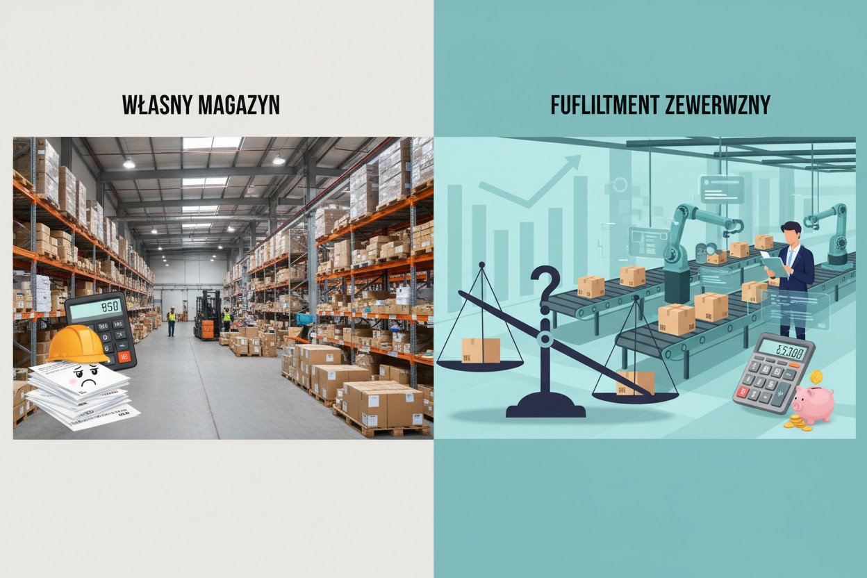 Fulfillment zewnętrzny a własny magazyn — rachunek, który zaskakuje